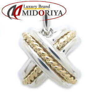 Tiffany Co Signature Pendant Charm Sterling Silver Yellow Gold